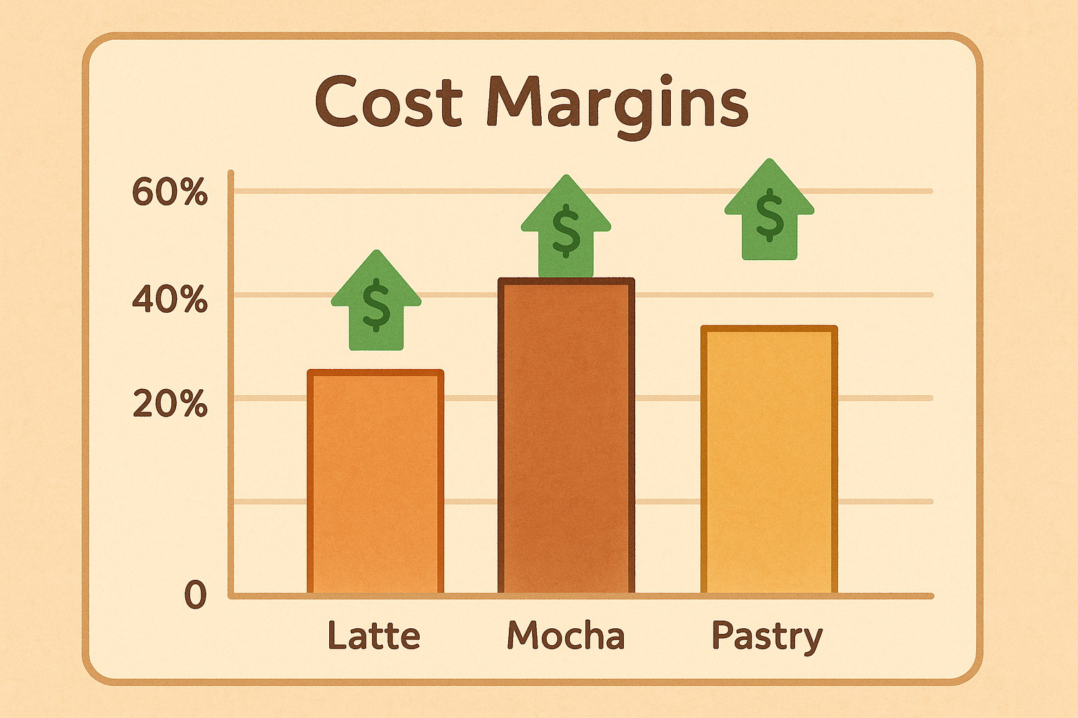 COGS margin dashboard chart